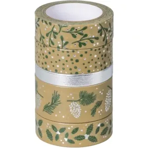 Washi tapes σετ των 5 με βάση, Πράσινο