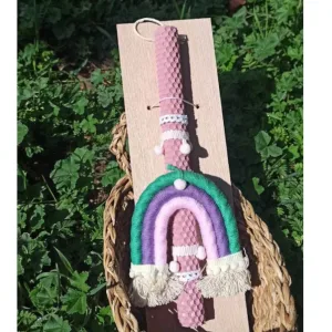 Λαμπάδα Μωβ Κηρήθρα- Ουράνιο Τόξο