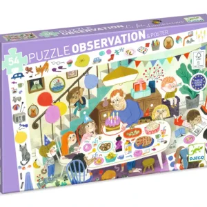Puzzle παρατήρησης "Πάρτι γενεθλίων" 54 κομμάτια, Djeco DJ07566
