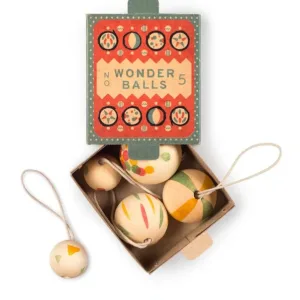 Χριστουγεννιάτικο σετ με ξύλινα στολίδια- Μπάλες, Grapat