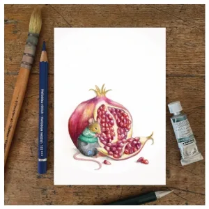 Ποντικάκι στο ρόδι, κάρτα Mhairi Hellbrandt