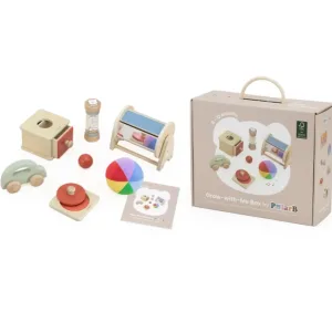 Σετ με ξύλινα παιχνίδια ανακάλυψης, 6-12 μηνών, Viga