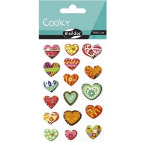 Αυτοκόλλητα 3D καρδιες