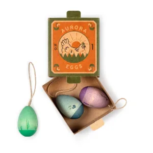 Ξύλινα Πασχαλινά Αυγά Διακοσμητικά Ψυχρά Χρώματα, Grapat