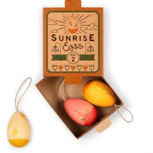 Ξύλινα Πασχαλινά Αυγά Διακοσμητικά Θερμά Χρώματα, Grapat