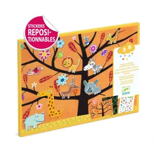 Δημιουργώ εικόνες με αυτοκόλλητα επαναχρησιμοποιούμενα "Σαβάνα", Djeco DJ09948