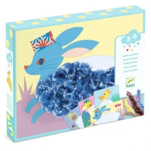 Δημιουργώ εικόνες με πούπουλα και βέλκρο "Ζωάκια" , Djeco DJ09127